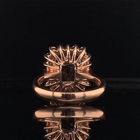 Tourmaline Rubellite Diamond Ring 14 kt 7.45 tcw Certified $5,950 013308 - Picture 7 of 12